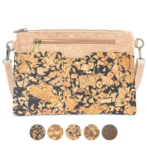 Natural and Coffee Bean Fusion: Women's Crossbody Bag and Clutch Design BAG-2290