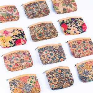 Natural Floral Mosaic Print Women's Coin Purse BAGD-289-A-MIX-12（12units）